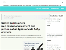 Tablet Screenshot of critterbabies.com